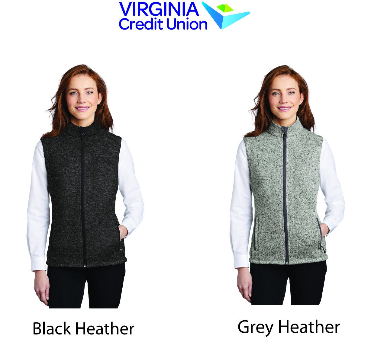 L236 Sweater Fleece Vest with VACU embroidery | RVAWear