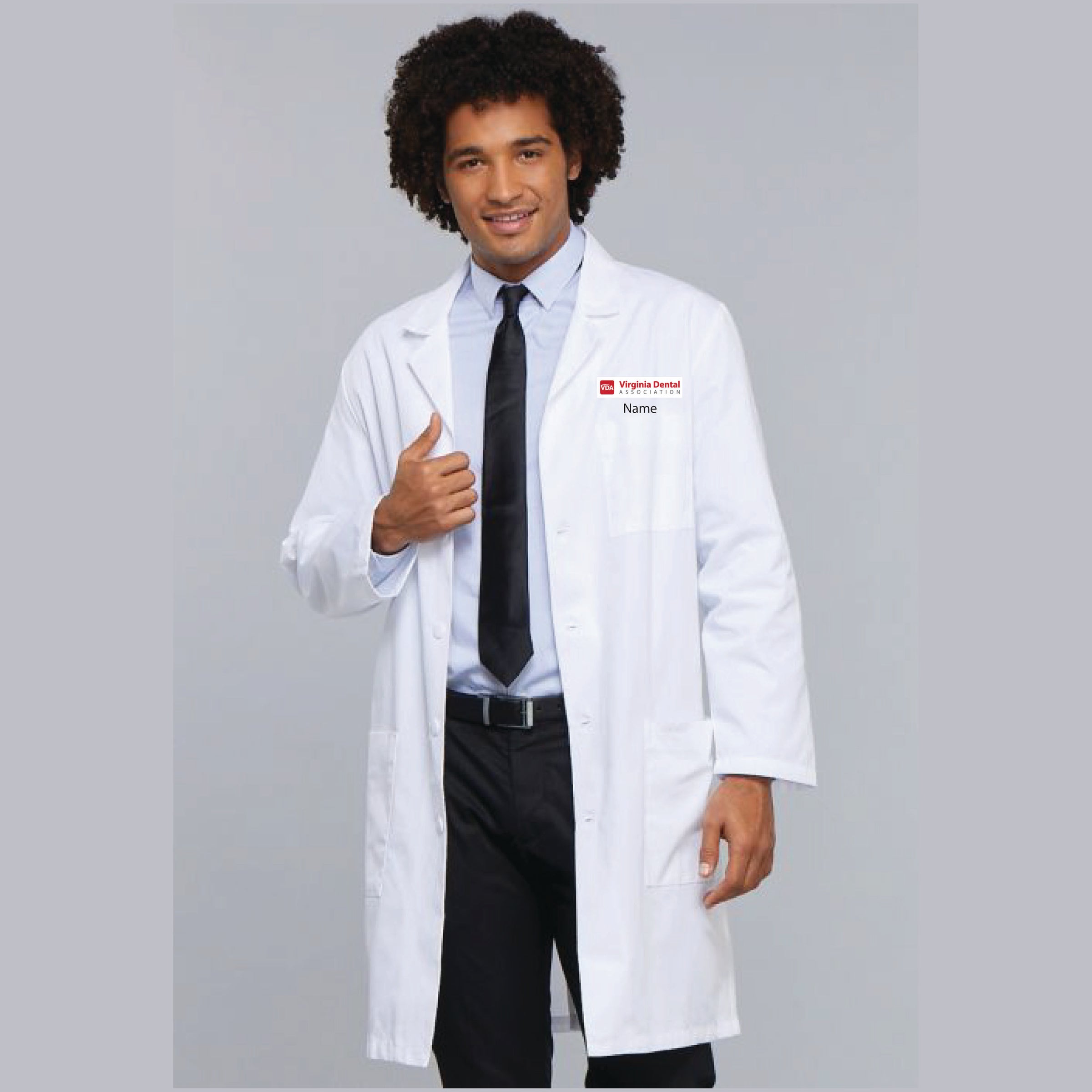 VDA Unisex Lab Coat with Logo and Name (Please type your name as